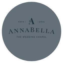 dark grey circle log for Annabella a wedding venue for Driftwood Blue wedding stylist