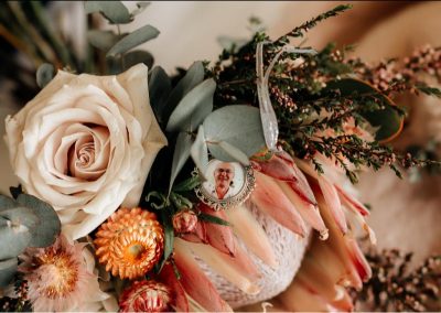 Bridal bouquet with King Protea