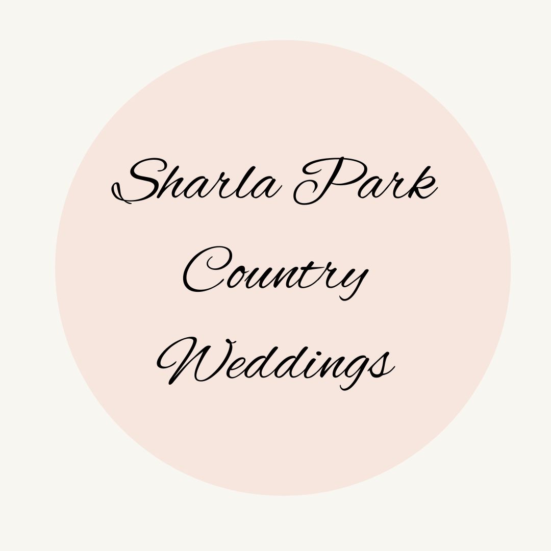 pink circle logo for Sharla Park weddings for wedding stylist