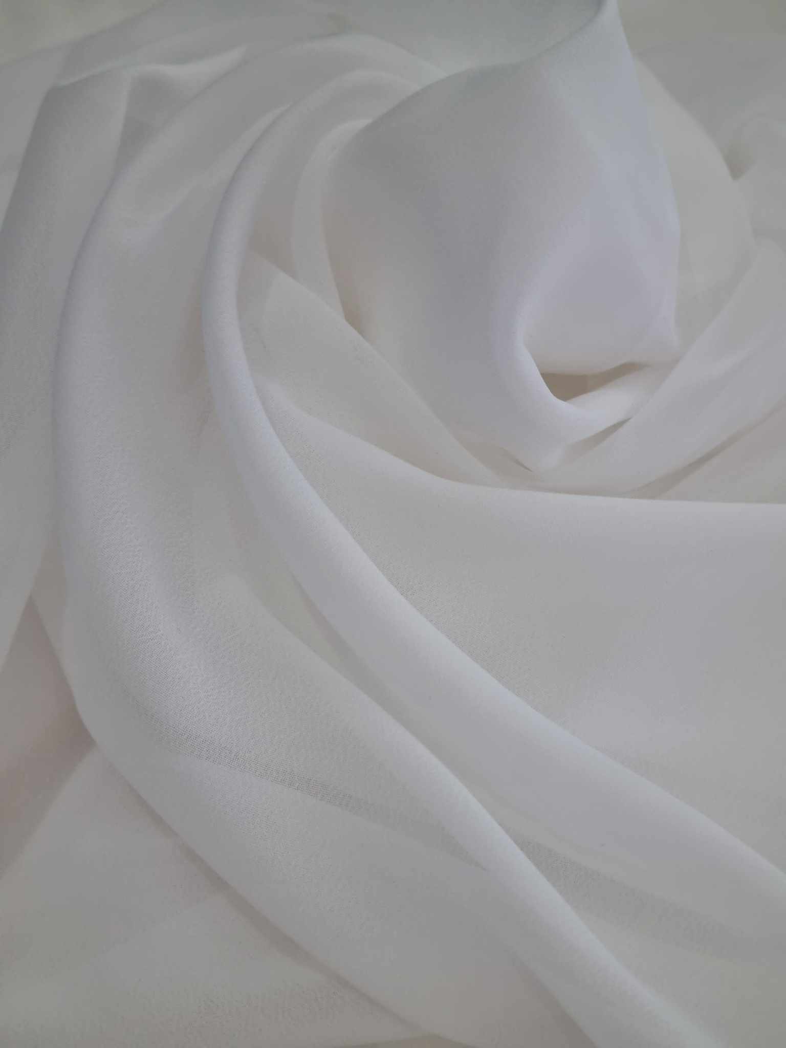 Draping Fabric - White Georgette Light